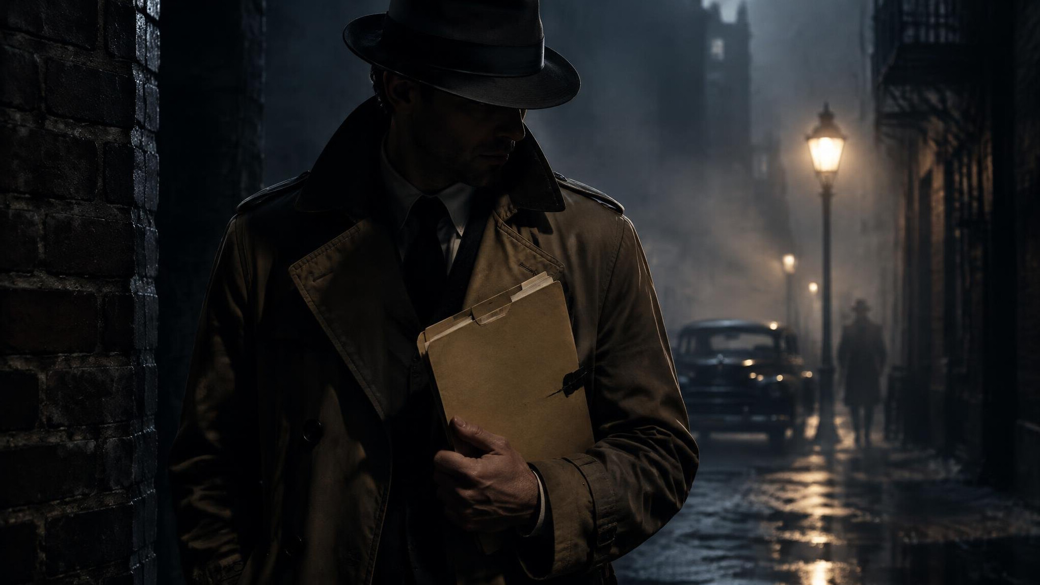 detective with secret file